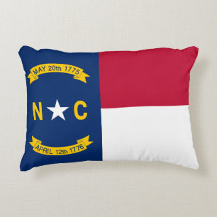 North Carolina State Flag Decorative Cushion