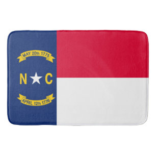 North Carolina State Flag Design Bath Mat
