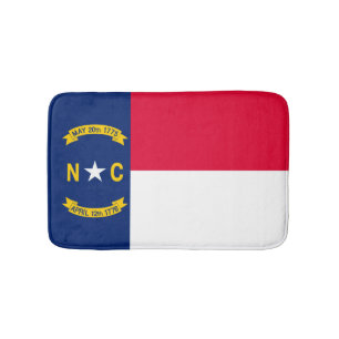 North Carolina State Flag Design Bath Mat