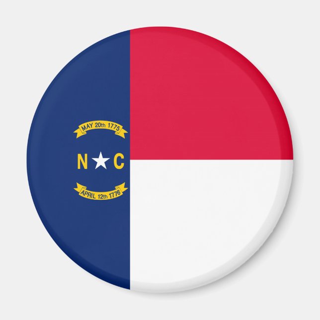 North Carolina State Flag Design Magnet (Front)