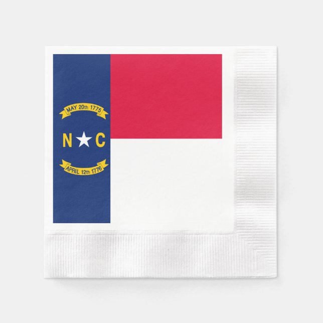 North Carolina State Flag Design Napkin (Front)