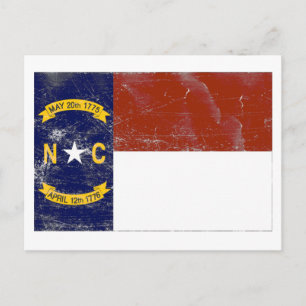 North Carolina State Flag (Distressed) Postcard