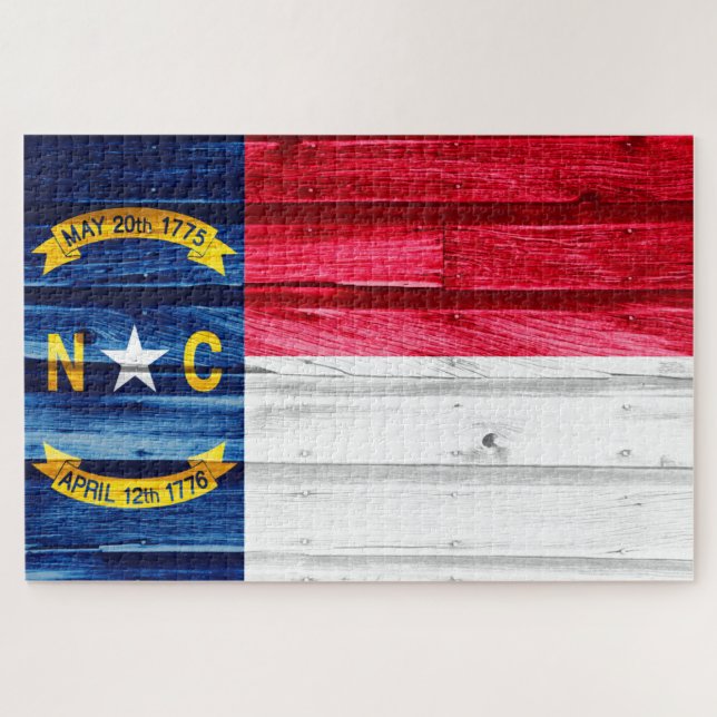 North Carolina State Flag Jigsaw Puzzle (Horizontal)