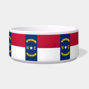 North Carolina State Flag Pet Bowl