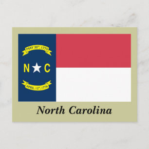 North Carolina State Flag Postcard
