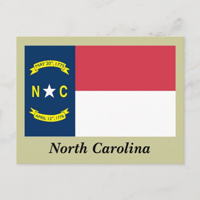 North Carolina State Flag Postcard (Front)