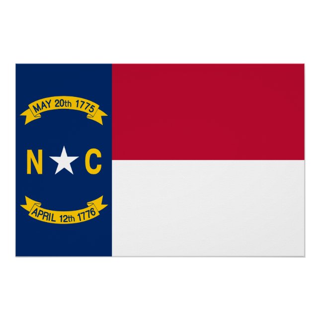 North Carolina State Flag Poster (Front)