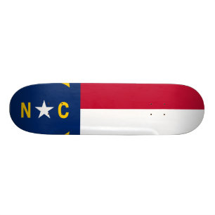 North Carolina State Flag Skateboard