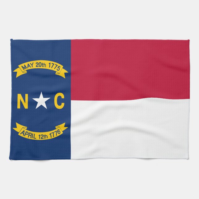 North Carolina State Flag Tea Towel (Horizontal)