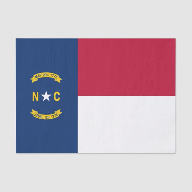 North Carolina State Flag Tissue Paper (Front)