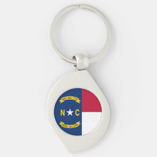 North Carolina State Flag USA Key Ring
