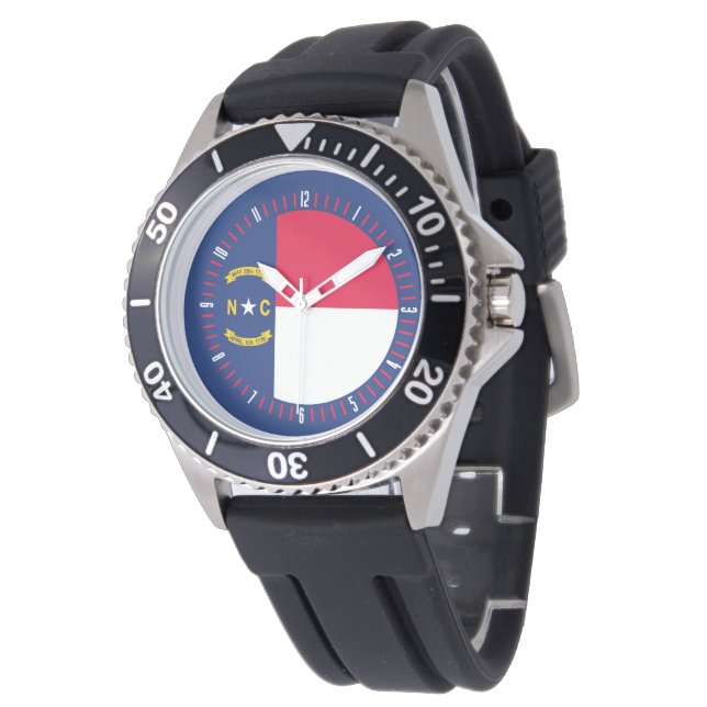 North Carolina State Flag Watch Design (Angled)