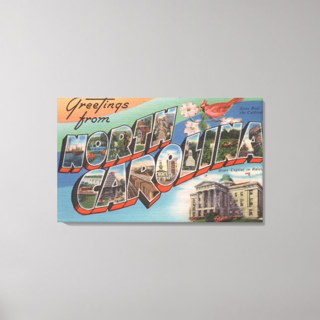 North Carolina (State Flower/Bird) Canvas Print (Front)