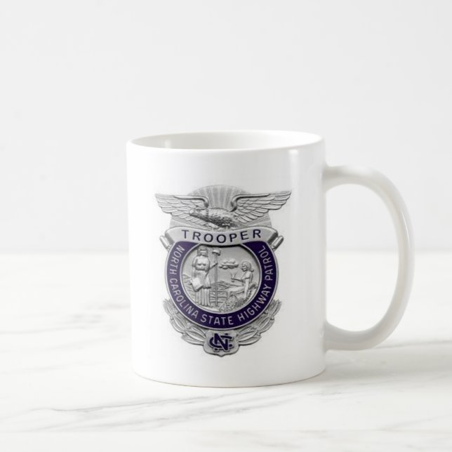 North Carolina State Highway Patrol Trooper Badge Coffee Mug (Right)