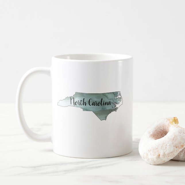 North Carolina State Illustration  Coffee Mug (With Donut)