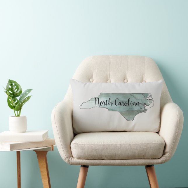 North Carolina State Illustration Lumbar Cushion (Chair)
