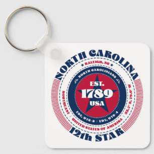 North Carolina State Keychain