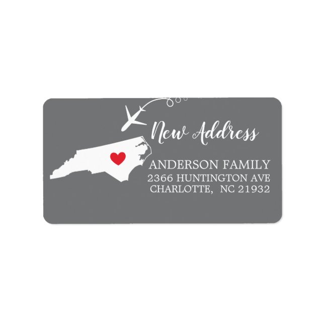 North Carolina State | Moving Return Address Label (Front)