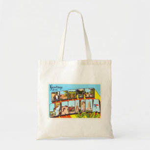 North Carolina State NC Vintage Travel Postcard- Tote Bag