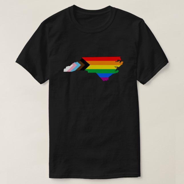 North Carolina State Pride LGBTQ Progress Pride T-Shirt (Design Front)