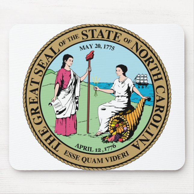 North Carolina State Seal - Mouse Mat (Front)