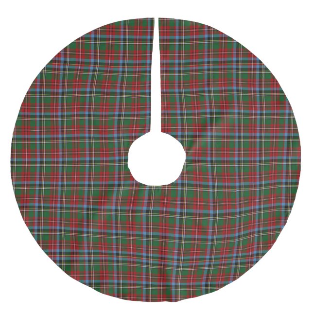North Carolina State Tartan Brushed Polyester Tree Skirt (Front)