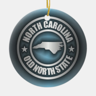 "North Carolina Steel 2" Ceramic Tree Decoration