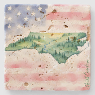 North Carolina Stone Coaster