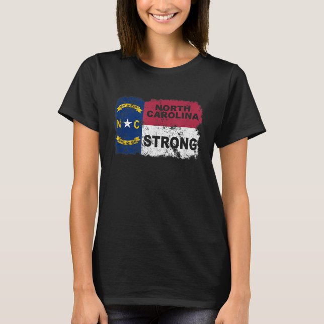 North Carolina Strong T-Shirt Pray Support NC Flag (Front)