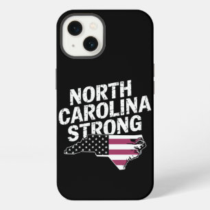 North Carolina Strong With NC State And USA Flag iPhone 13 Case