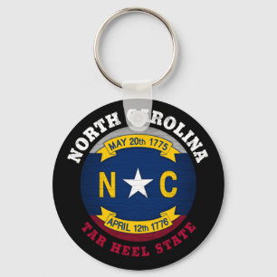 NORTH CAROLINA TAR HEEL STATE FLAG KEY RING