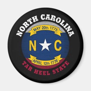 NORTH CAROLINA TAR HEEL STATE FLAG MAGNET