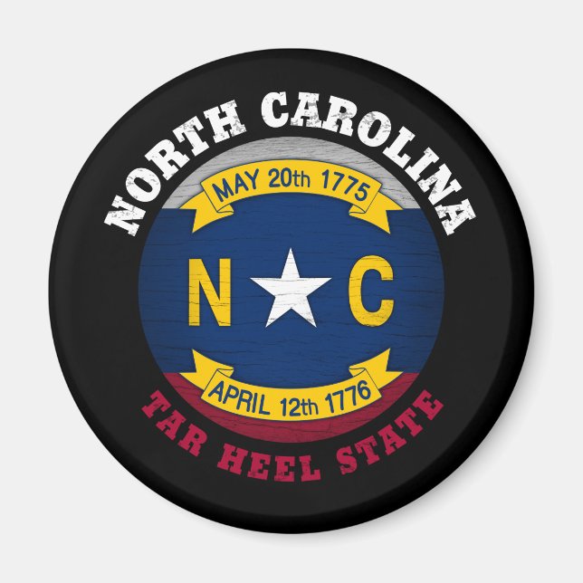 NORTH CAROLINA TAR HEEL STATE FLAG MAGNET (Front)
