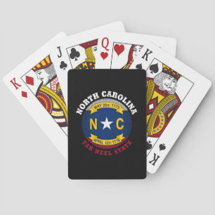 NORTH CAROLINA TAR HEEL STATE FLAG PLAYING CARDS