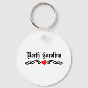 North Carolina Tattoo Key Ring