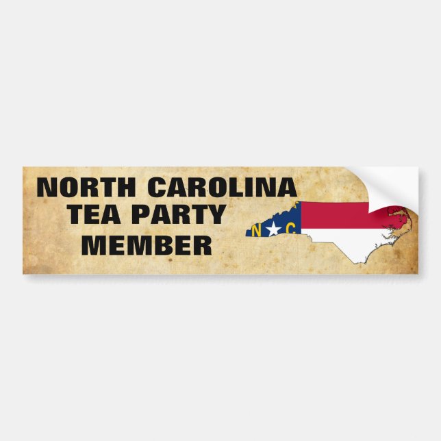NORTH CAROLINA TEA PARTY BUMPER STICKER (Front)