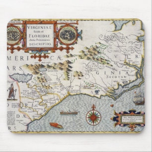 North Carolina, titled 'Virginiae item et Floridae Mouse Mat