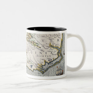 North Carolina, titled 'Virginiae item et Floridae Two-Tone Coffee Mug