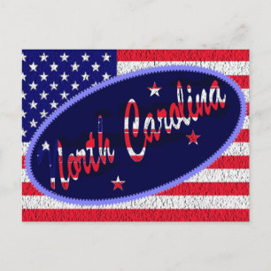 North Carolina US flag postcard
