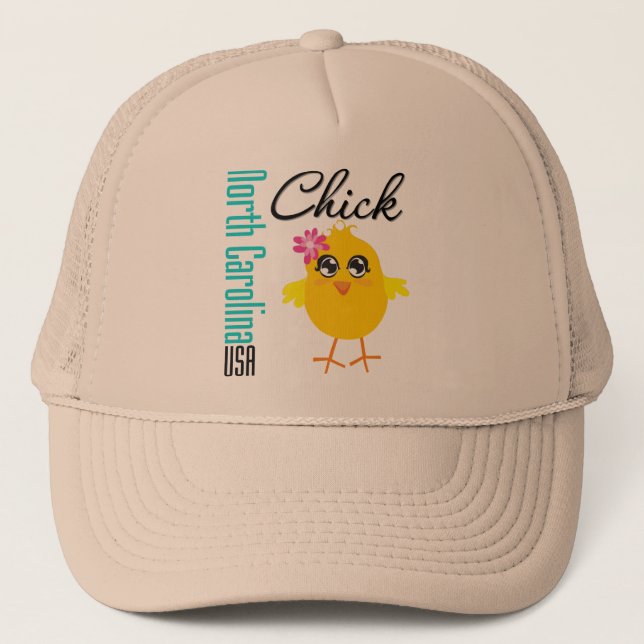 North Carolina USA Chick Trucker Hat (Front)