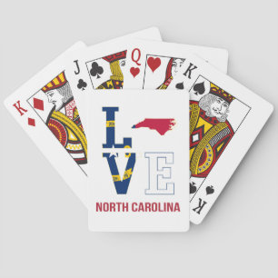 North Carolina USA State Love Playing Cards