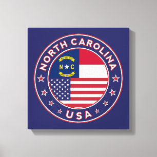 North Carolina, USA States, North Carolina poster Canvas Print