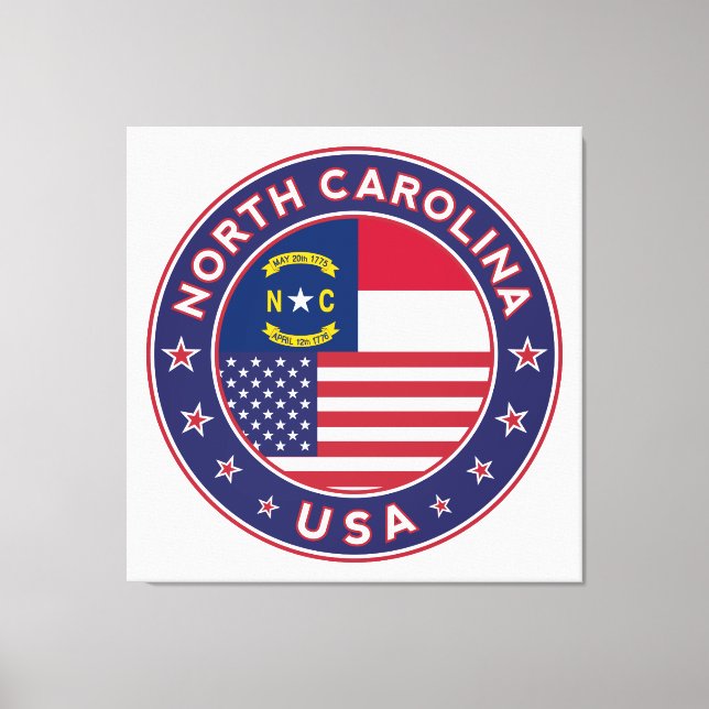 North Carolina, USA States, North Carolina poster Canvas Print (Front)