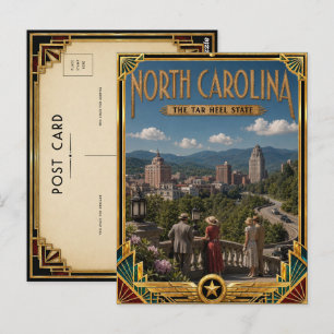 North Carolina Vintage Art Deco Golden Age Postcard