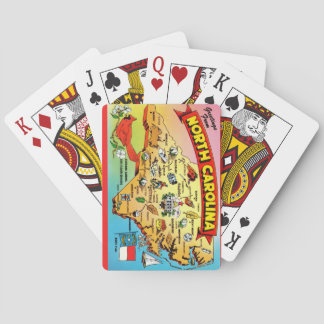  North Carolina Vintage Map Playing Cards