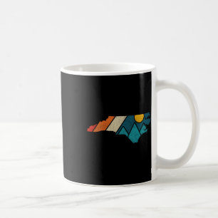 North Carolina Vintage State Map Mountains Hiking  Coffee Mug