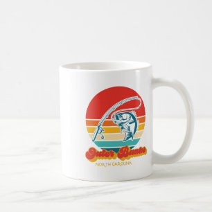 North Carolina Walleye Fish Retro Obx Outer Banks Coffee Mug