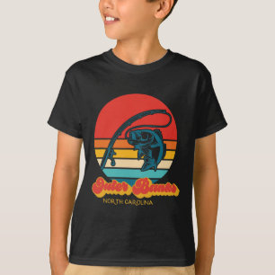 North Carolina Walleye Fish Retro Obx Outer Banks T-Shirt