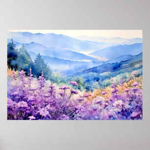 North Carolina Watercolor Wall Art Print