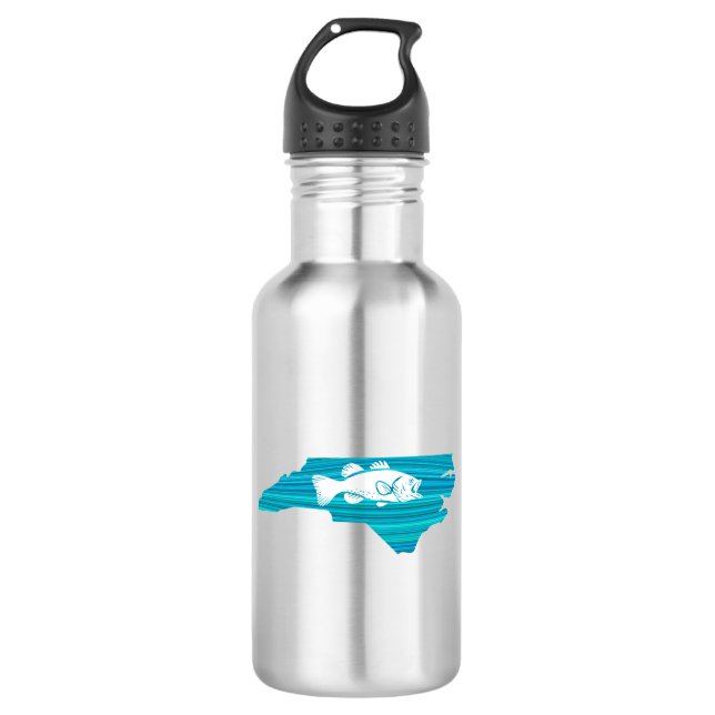 North Carolina Wave Fishing 532 Ml Water Bottle (Front)